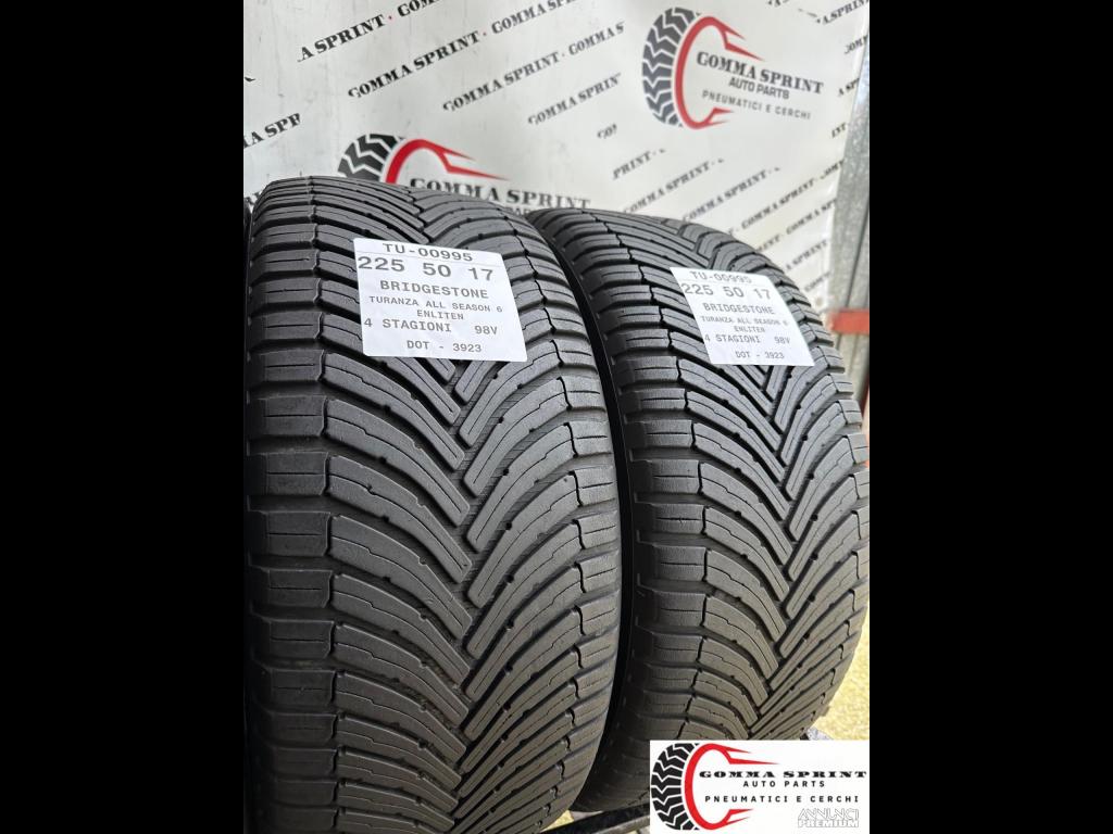 4 PNEUMATICI 225/50 R17 BRIDGESTONE 4 STAGIONI - 7/10