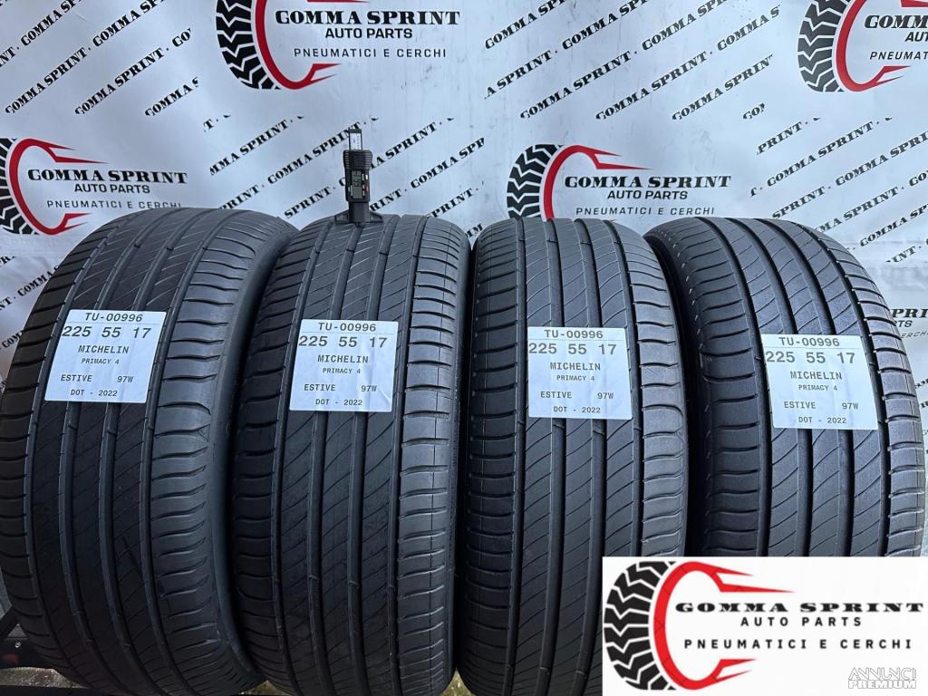 4 PNEUMATICI 225/55 R17 MICHELIN ESTIVE - 1/11