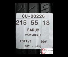 4 PNEUMATICI 215/55 R18 BARUM ESTIVE SEMINUOVE