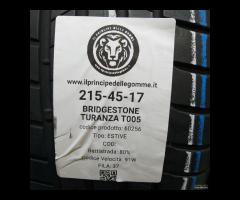 2 GOMME 215 45 17 BRIDGESTONE A60256