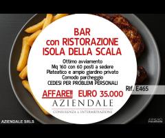 BAR CON CUCINA IDONEO A FESTE A ISOLA DELLA SCALA