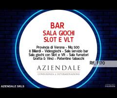 BAR CON SALA SLOT DI OLTRE 500 MQ TUTTO VETRINATO