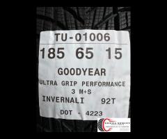 4 PNEUMATICI 185/65 R15 GOODYEAR INVERNALI 95% - 9