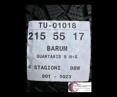 4 PNEUMATICI 215/55 R17 BARUM INVERNALI - 11