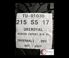 4 PNEUMATICI 215/55 R17 UNIROYAL INVERNALI 95% - 10