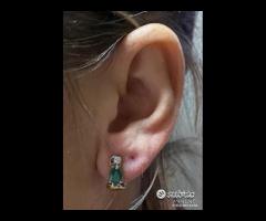 PAIO ORECCHINI ORO GIALLO 18kt. E SMERALDI GOCCE - 6