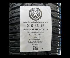 2 GOMME 215 65 16 UNIROYAL A61281 - 2