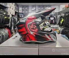 AIROH Casco Cross Wraaap - Cyber - Red - Motor's P