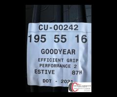 2 PNEUMATICI 195/55 R16 GOODYEAR ESTIVE SEMINUOVE