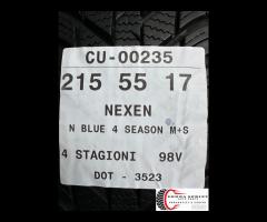 2 PNEUMATICI 215/55 R17 NEXEN 4 STAGIONI 85%
