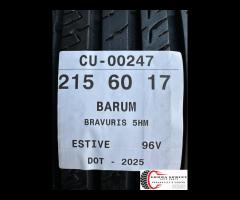 2 PNEUMATICI 215/60 R17 BARUM ESTIVE SEMINUOVE