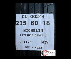 2 PNEUMATICI 235/60 R18 MICHELIN ESTIVE 80%