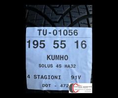 4 PNEUMATICI 195/55 R16 KUMHO 4 STAGIONI 85% - 9