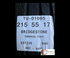 4 PNEUMATICI 215/55 R17 BRIDGESTONE ESTIVE 75% - 10