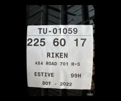 4 PNEUMATICI 225/60 R17 RIKEN ESTIVE SEMINUOVE - 9