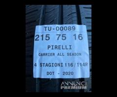 4 PNEUMATICI 215/75 R16C PIRELLI 4 STAG SEMINUOVE - 10