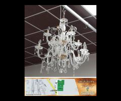 Codice: 3146 LAMPADARIO N.12 LUCI IN VETRO DI MUR