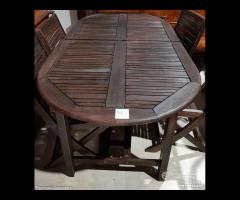 Codice: 261862 TAVOLO OVALE DA GIARDINO IN LEGNO