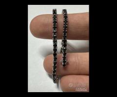 BRACCIALE TENNIS ORO 18kt. CON DIAMANTI NERI 5,22
