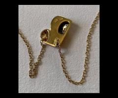 COLLANA VINTAGE PAPPAGALLO ORO 18kt. E PIETRE