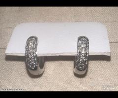 ORECCHINI A CERCHIIO ORO 18kt. DIAMANTI NATURALI