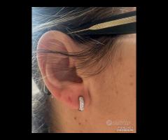 ORECCHINI A CERCHIIO ORO 18kt. DIAMANTI NATURALI