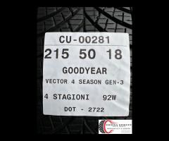 2 PNEUMATICI 215/50 R18 GOODYEAR 4 STAGIONI 90%
