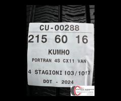 2 PNEUMATICI 215/60 R16C KUMHO 4 STAGIONI 95%