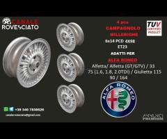 Cerchi CAMPAGNOLO MILLERIGHE 14 4X98 alfa Romeo