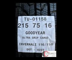 4 PNEUMATICI 215/75 R16C GOODYEAR INVERNALI - 10