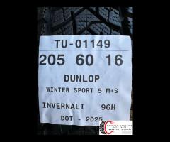 4 PNEUMATICI 205/60 R16 DUNLOP INVERNALI KM0 - 10
