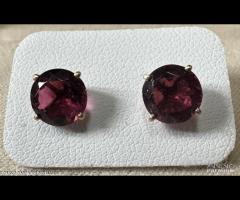 ORECCHINI ORO GIALLO 18kt. TORMALINE / RUBELLITE