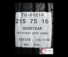 4 PNEUMATICI 215/75 R16C GOODYEAR ESTIVE SEMINUOVE - 9