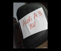 SEDILI ANTERIORI IN PELLE NERA AUDI A3 8V CABRIO 2 - 24