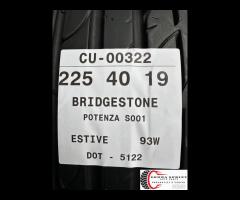 2 PNEUMATICI 225/40 R19 BRIDGESTONE ESTIVE 85%