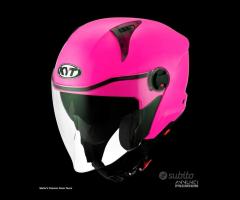 KYT Casco Jet D-CITY - Plain - Fuxia