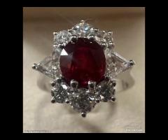 ANELLO ORO DIAMANTI E RUBINO BIRMANO NOT HEATED