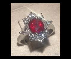 ANELLO ORO DIAMANTI E RUBINO BIRMANO NOT HEATED