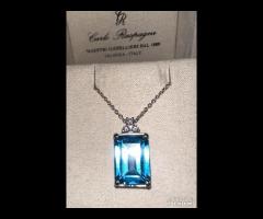 COLLANA ORO 18kt. CON DIAMANTI E TOPAZIO LONDON