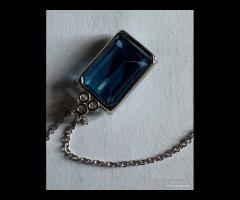 COLLANA ORO 18kt. CON DIAMANTI E TOPAZIO LONDON