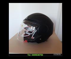 NUOVO CASCO JET KY-111 NUOVO NERO OPACO - 2