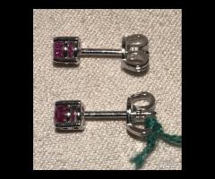 PAIO ORECCHINI IN ORO 18kt. CON RUBINI BIRMANI
