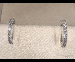 PAIO ORECCHINI CERCHI ORO BIANCO 18kt. E DIAMANTI