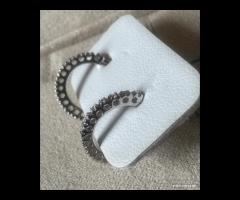 PAIO ORECCHINI CERCHI ORO BIANCO 18kt. E DIAMANTI