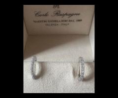 PAIO ORECCHINI CERCHI ORO BIANCO 18kt. E DIAMANTI