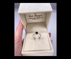 ANELLO SOLITARIO ORO 18kt. CON ZAFFIRO NATURALE