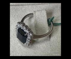 ANELLO ORO 18kt. DIAMANTI E ZAFFIRO OTTAGONALE