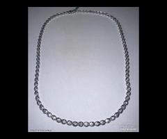 COLLANA IN ORO BIANCO 18kt. CON DIAMANTI NATURALI