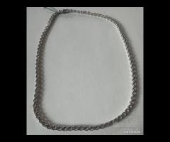 COLLANA IN ORO BIANCO 18kt. CON DIAMANTI NATURALI