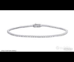 BRACCIALE TENNIS ORO BIANCO 18kt. CON DIAMANTI